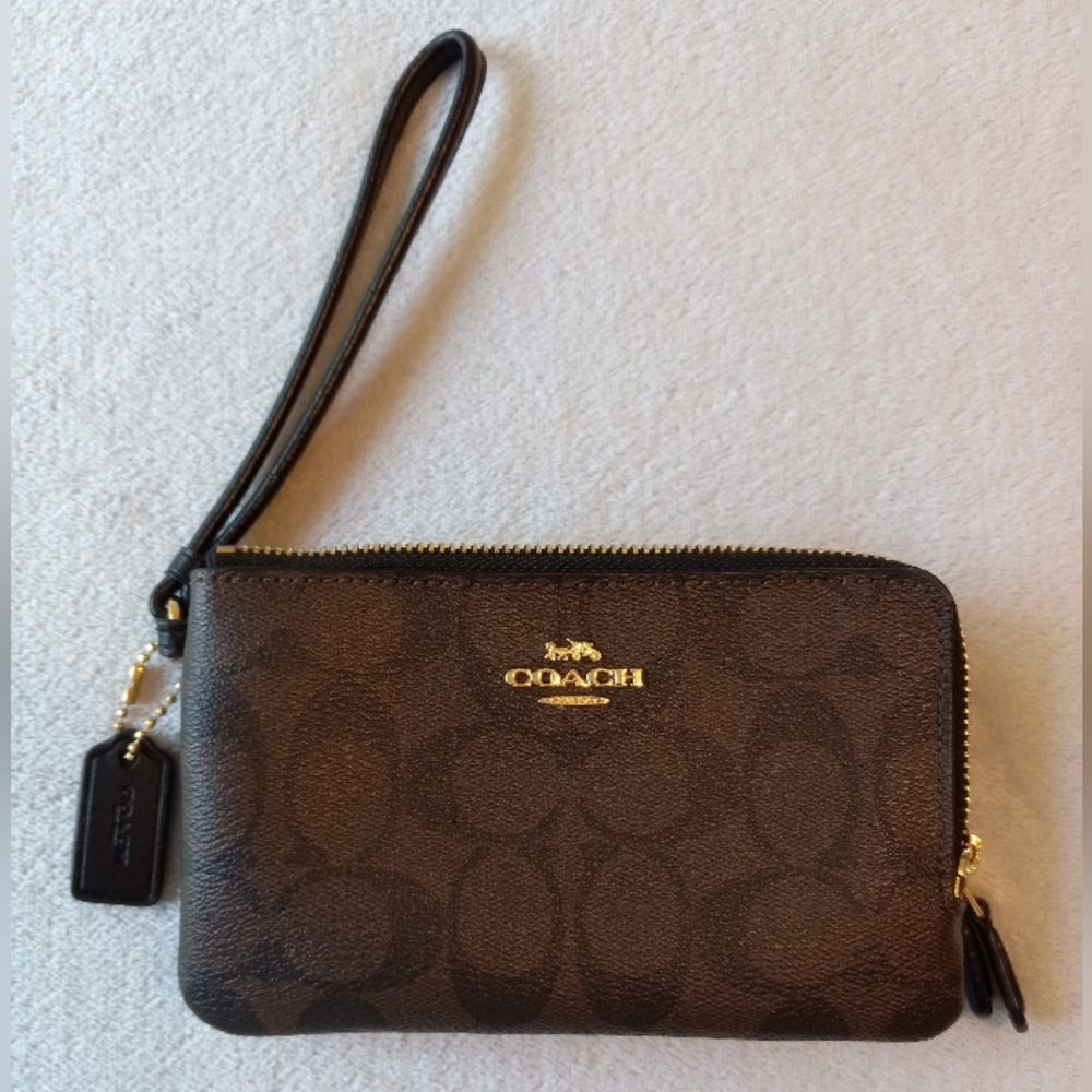 COACH dark leather wallet